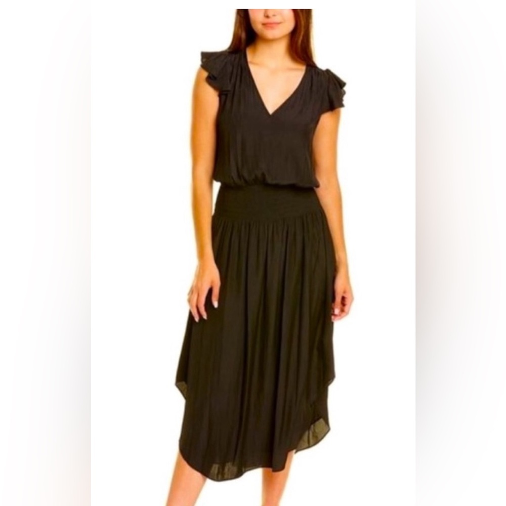 NWT RAMY BROOK Yassi Dress Short Sleeve Dress in black